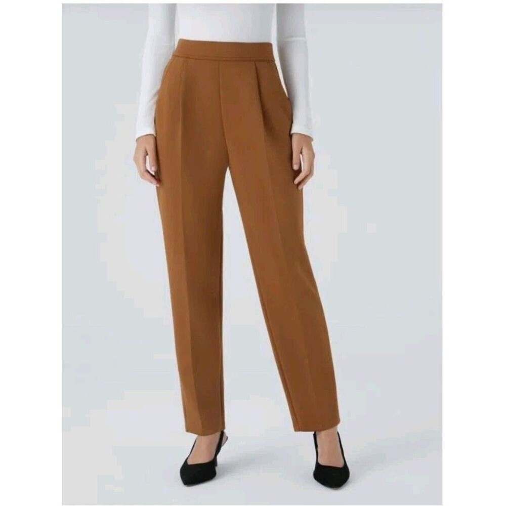 Halara Flex High Waisted Tapered Work Pants Size Medium Pockets Orange Rust
